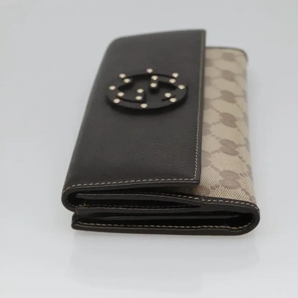 Gucci GG Crystal Long Wallet Beige